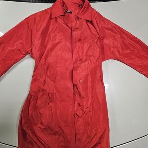 Jil Sander Vibrant Red Raincoat